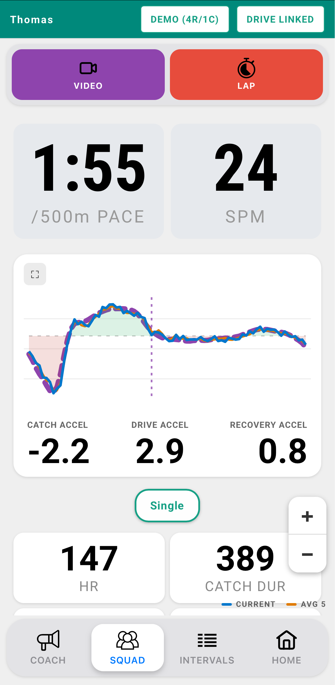 BoatRun coach custom workout builder
